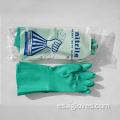 Guantes de goma de trabajo industrial resistente a la corrosión verde